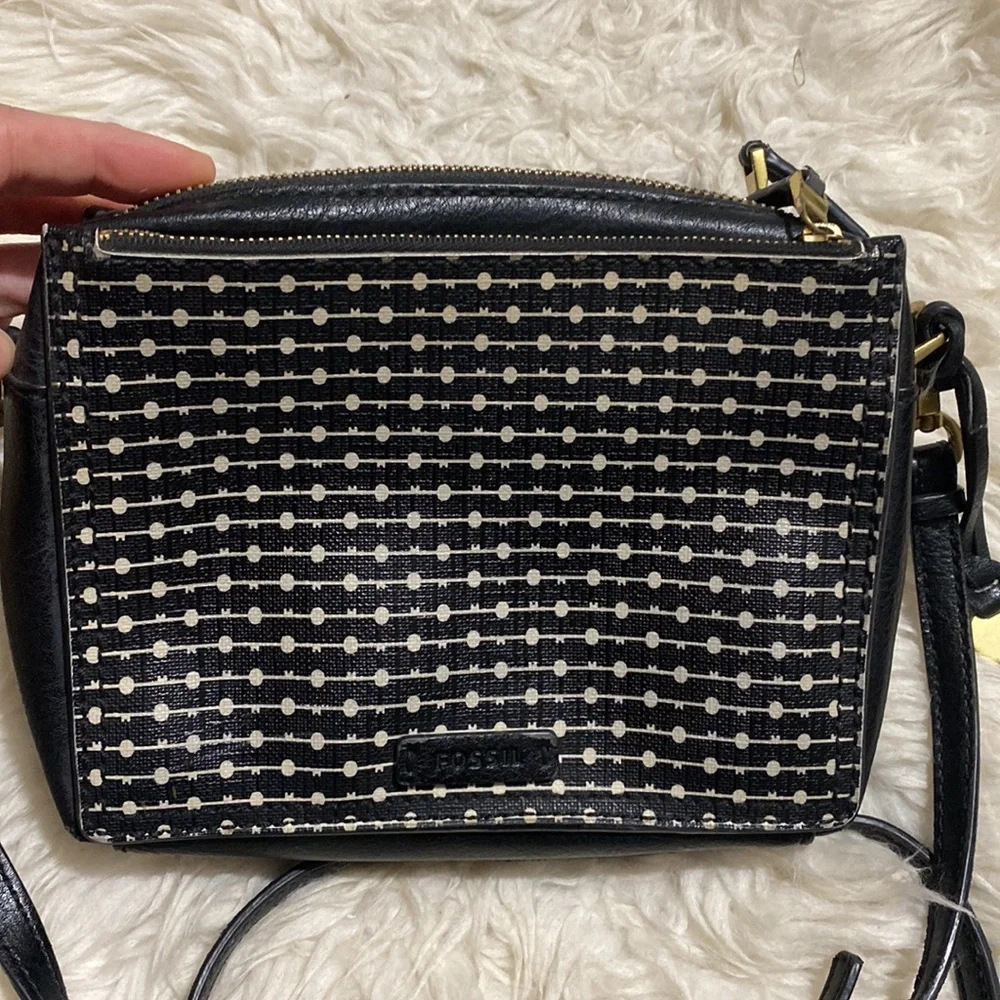 Fossil Campbell Crossbody‎ in Black Stripe